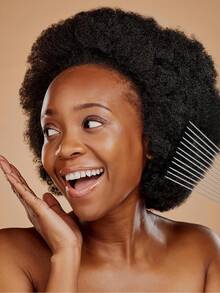 WANMEI 3件套塑料金属双色发梳套装，适用于卷发和非洲裔发质 - 包括2把塑料梳和1把不锈钢金属梳。符合人体工程学设计，ABS材质，宽齿设计，适合浓密卷发，适合沙龙造型。非洲裔专用梳，细齿，男女通用卷发造型工具，塑料材质，黑色。 - 黑色 - 查看 3