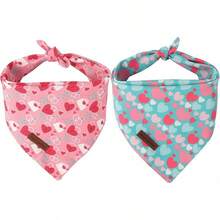 Style Paws Dog Spring Bandanas 2Pcs Washable Cotton Triangle Summer Lemon Dinosaur Puppy Scarfs For Small Medium Large Dogs And CatsChristmas - 情書之心 - 查看 7