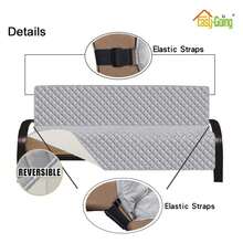 Futon Sofa Slipcover Reversible Sofa Cover Armless Futon Cover Furniture Protector Couch Cover Water Resistant Pets, Kids, Children, Dog, Cat Futon, Light Gray/Ivory - 多色1962 - 查看 2