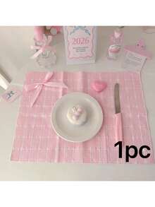 1件/6件装韩式ins风格子波点餐巾，营造氛围的桌面软装，用途广泛，可用于用餐、摄影、防尘