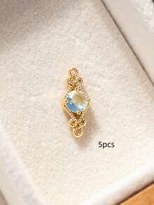 5/10 chiếc Mặt dây chuyền hình thoi đôi bằng ren đính đá Zirconia mạ vàng 14K thời trang, thích hợp làm trang sức DIY và phụ kiện trang trí, phù hợp cho bông tai, kẹp tóc, vòng cổ, món quà hoàn hảo cho bạn bè, gia đình, thầy cô, người yêu, sinh nhật, các buổi họp mặt, đồ thủ công handmade. - Nhiều màu - Xem 17