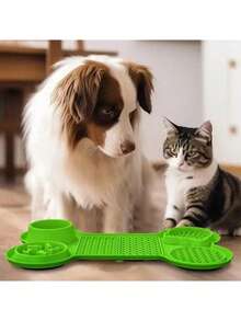Silicone Pet Licking Slow Feeder, Bump Texture Prevents Choking, Universal Cat Dog Bowl, Fun Interactive Mealtime Toy