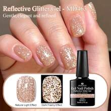 MSRUIOO 8毫升红色反光闪粉指甲油 - 超亮系列，半永久可卸甲油胶，适合美甲 - 彩色 - 查看 10