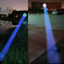 50000流明高功率LED手电筒超亮远射程变焦战术手电筒USB充电露营狩猎LED手电筒 - 黑色 - 查看 5