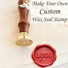 1PC Custom Wax Seal Stamp, Removable Brass Head With Wooden Handle Suitable For Wedding Party Invitations, Gift Wrap, Envelopes, Thank You Cards Back To School,Multi-Functional,Ornamental,Reusable,Modern,Colorful,Cute,Vintage,Cartoon,Kawaii,Funny,Workers,Clients,Students,For Business/Work/Office,For School,Back To School,School Supplies