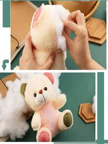 [Premium Polyester Fiber Filling] Premium Quality Polyester Fiber Filling - Soft And Comfortable Filling For Dolls, Pillows, Pads, Arts & Crafts, And Sewing Supplies, Suitable For Holidays, Birthday Parties - White - View 5