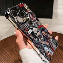 1 Art The Clown Terrifying T-Terrifier Phone Case Compatible With Apple Phones 17/16/15/14/13/12/11/ProMax/Pro/Plus/Xs Max/Xs/X, Four Corner Anti Drop Transparent Soft Shell, Anti Slip, Anti Drop, Camera Lens Protection, Cute Phone Case, UV Printing Design, Silicone Anti-Wear Phone Case - 黑色 - 查看 2