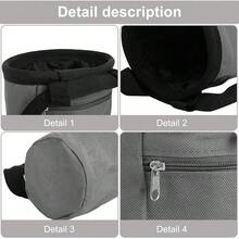 Bolsa de Tiza para Escalada con Mosquetón, Bolsa Magnesia para Boulder, Crossfit y Gimnasio, Bolsillo con Cierre y Clip Resistente, Equipo de Escalada y Entrenamiento - azul - Ver 9