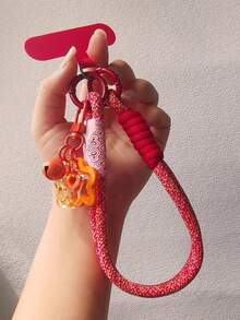 Corda de Pulso de Nylon, Adequada para Capas de Telefone, Cordão Universal para Clipe, Corda Trançada com Encantos, Adequado para Mulheres, Acessório Pendente Antiderrapante para Compras, Presente para Mãe, Família, Amigos, Aniversário, Feriado, Enfeite de Celular, Corrente de Celular - Multicolorido - Visão 25