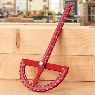 Aluminum Alloy Protractor Angle Marking Ruler, Multifunctional Protractor Woodworking Ruler For High-Precision Angle Measurement
