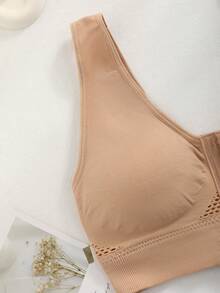 3 Packs Breathable Mesh Sports Bra | Plus Size, Front Closure & Wireless Comfortable Bra - Multicolor - View 4