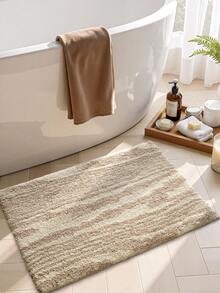 DAJIANG 1pc Khaki Geometric Bathroom Mat, Wood Grain Pattern Bath Rug Carpet, Soft Absorbent Classroom Rug Bath Runner, Non-Slip Backing And Machine Washable Area Rugs, Living Room, Vanity, Bathtub, Shower - Nhiều màu - Xem 4