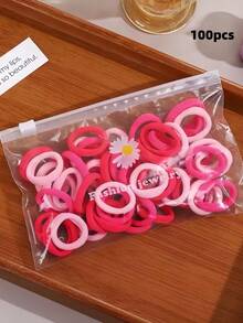 110pcs/Set Dreamy Pink Women Fashion Hair Accessories Set - Includes Floral & Geometric Plastic Hair Clips, Hair Ties, Hair Bands - Suitable For Women & Girls, Essential Valentine's Day Gift, Easy To Style For Casual Daily Looks Or Sweet Party Outfits, Adding Charming Appeal, School Stuff, Flower , Gifts, Cute Accessories, Girly, Hair Bobbles, Head Accessories, Valentines Accessories, Spring - Multicolor - View 18