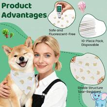 Dog Bandana 15 Pcs Disposable Dog Bibs Soft Waterproof Travel Feeding Bib Cute Little Bear Pet Bandanas For Small Medium Large Dogs - Yellow - View 3
