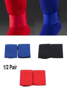 1Pair Football Calf Straps, Adjustable Straps, Anti Slip Lightweight Football Socks Ankle Straps, Suitable For Teenagers Playing Soccer, Running Soccer, Cycling Sports - Multicolor - View 2