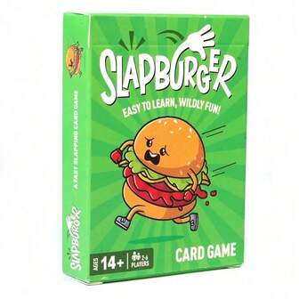 Slapburger | 爆笑、上瘾、竞技性强的卡牌游戏，适合家庭游戏 - 生日、班级、露营、游戏之夜和朋友聚会的趣味卡牌游戏 - 简单易上手，2 至 6 名玩家