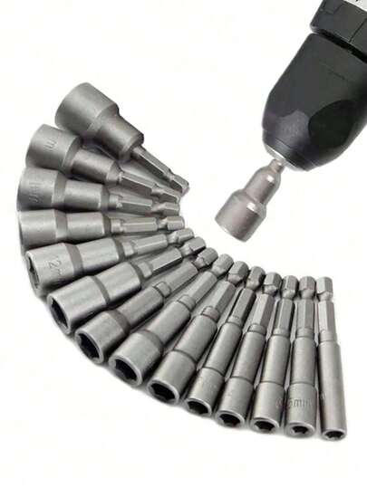 Socket Pneumatic Screwdriver Wrench With Hexagonal Metric Inch Socket Electric Screwdriver For Self Tapping Screws