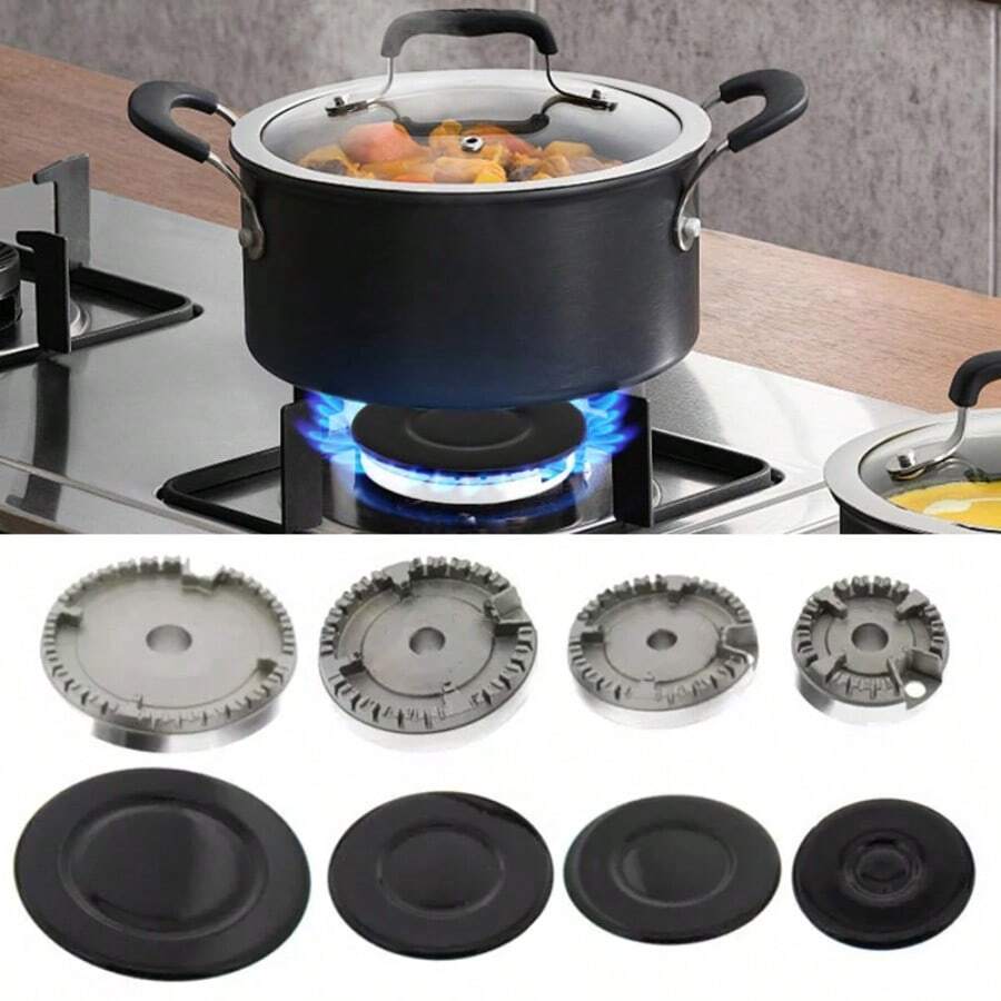 Hob Burner Crown Kit For HOTPOINT Oven Cooker Flame Cap Black Small Medium Large - Black - View 1