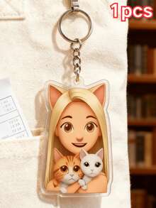 1/3/5 piezas Llavero personalizado con foto de dibujos animados, se puede convertir fotos reales en personajes de dibujos animados, regalo ideal para parejas, amigos, familia, mascotas, compañeros de clase, colegas, decoración de llavero personalizada única para oficina, escuela, hogar, cumpleaños, Navidad, aniversario, Día del Maestro, colgante de mochila, regalo conmemorativo perfecto para ocasiones especiales - Multicolor - Ver 11