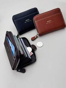 1pc High-End Multi-Slot Large Capacity Credit/Debit Card & Coin Purse Organizer