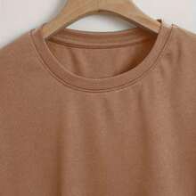 Women's  Cropped Top, Basic New Release, 100% Cotton - Màu be - Xem 3