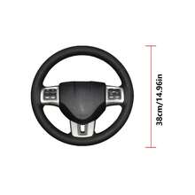 手工方向盘套，适用于道奇Grand Caravan、Journey、Avenger、Durango - 38公分 - 查看 3
