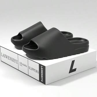 Unisex Simple Slippers For Summer Outdoor Wear, Indoor Home Massage Bathroom Non-Slip Odor-Resistant EVA Couple Sandals