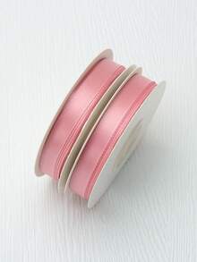 20 Yards/Roll White Satin Ribbon For DIY Crafts, Wedding, Valentine, Mother's Day, Gift Wrapping, Flower Bouquets, Bow Decoration - Pink - View 6