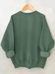 2025 New Women's Sweatshirt St. Patrick's Day Print Sweatshirt, Casual Round Neck Sports T-Shirt For Spring And Autumn, Sweatshirt For Women. Loose And Comfortable - Quả mơ - Xem 11