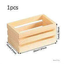 Mini Rustic Wooden Box, Unfinished Craft Wooden Box, Suitable For: DIY, Craft Supplies, Pirate Party Gifts, Wedding Decorations, Gift Boxes - Can Be Customized With Paint, Stains, Varnish - Ideal For Treasure Hunts And Themed Events, Treasure Chests, Themed Event Supplies, Kitchen, Office, Bedroom, Closet, Classic Wooden Appearance, Sturdy Structure, Craft Enthusiasts, Multi-Purpose Storage And Decor Box