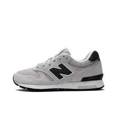 New Balance New Balance NB 565 "Cloud Grey" Classic Retro Versatile Fabric Durable Breathable Mid-Top Casual Running Shoes, Unisex, Grey/White/Black, D Width