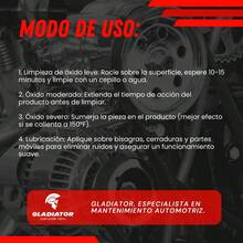 Lubricante antioxidante Gladiator GT07 elimina óxido lubrica protege 450ml, producto automotriz herramienta profesional, mantenimiento vehículos, protección piezas metálicas, larga duración, fácil aplicar y almacenar - Azul - Ver 3