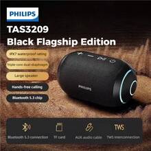 PHILIPS TAS3209 Wireless Speaker IPX7 Waterproof RGB Lights 1800mAh TWS Hi-Fi Sound Bluetooth 5.3 Type-C Charging Rugby Mesh Design For Camping Gaming Home Theater
