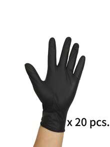 100/20/6 bucăți mănuși de nitril de unică folosință, fără pudră, disponibile în mărimile S, M, L, XL, mănuși de curățenie durabile pentru uz casnic, bucătărie, baie, curățenie, manipularea alimentelor, tatuaje, frumusețe, vopsirea părului, animale de companie, salon de înfrumusețare, produse de curățenie, electrocasnice mici, mănuși multifuncționale (negre) (fără cutie) - Multicolor - Vizualizare 22