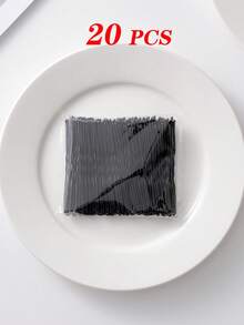 200/100/50/20入 女款黑色極簡純色U型髮夾，女用髮飾，黑色純色小髮夾，側夾，波浪硬髮夾，女用U型固定髮夾 - 黑色 - 查看 9