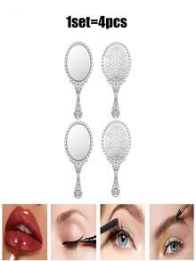 1/2/4/10/16/20 chiếc Gương cầm tay cổ điển, Gương công chúa nhỏ gọn màu vàng lấp lánh, Gương trang điểm di động, Thích hợp cho lớp học, tiệc trẻ em, du lịch và các dịp khác. Quà tặng nhỏ theo chủ đề công chúa, Quà tặng khuyến mãi, Đồ dùng du lịch giá rẻ, Vật dụng cần thiết khi đi du lịch. - Nhiều màu - Xem 21