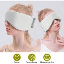 Antifaz para Dormir Suave y Cómoda Disponible a Doble Cara Cubre Ojos para Dormir con Cierre Autoadherible Eye Mask Sleep para Siestas Viaje Avión Oficina Relajación y Meditación Gris - DosLadosgris - Ver 5