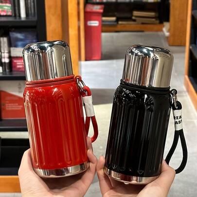1pc 316 Stainless Steel, High Appearance Dopamine Color Outdoor Water Bottle--Full Metal Vacuum Insulation, Keep Drinks Hot And Cold;Suitable For Work, School, Camping, Sports, Travel, School Essentials, Work Hydration, Fashion Bottle, Fashion , Portable ,  Bottle, Student, Traveler