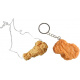 Conjunto B (collar de muslo de pollo + llavero de nuggets de pollo)