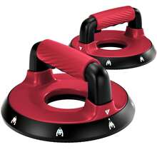 Perfect Elite 俯卧撑架 - 旋转手柄设计，钢珠轴承，旋转顺畅，符合人体工学的握把，8 英寸底座和防滑纹理底部 - 最大承重 400 磅 - 紅色 - 查看 7