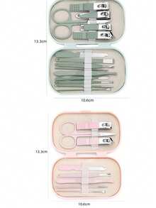 8/14 Pink Manicure Set Professional Pedicure Kit Nail Clippers Kit With Earwax Removal Tool And Nail File Nail Scissors, Eyebrow, Earpick- Durable And Portable Nail Care Tools For Fingernails And Toenails Grooming Kit With Travel Case - Multicolor - View 9