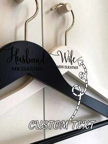 Wieszak na suknię ślubną na zamówienie. Spersonalizowany wieszak ślubny. Spersonalizowany wieszak ślubny. Wygrawerowane imię i data. Prezent na wieczór panieński.