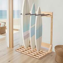 Vertical Surfboard Stand, 4 Tiers Wooden Surfboard Rack For Storage And Display, Freestanding Board Stand Organizer, Surf Board Holder For Wakeboards, Snowboards, Kiteboards, Shortboard, Skis - Floor-standing 4-story Unit - View 9