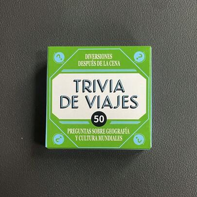 Travel Fun Q&A--A Popular Spanish Mini-Card Game, Containing 50These Cards Are Perfect For Playing With Family And Friends, And Also Make Great Party Games As Holiday Gifts.