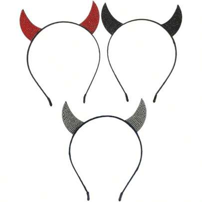 Healeved 3 Piezas Diadema de de para Halloween de y Blanco Accesorio Ligero para y Disfraz