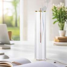 【升级防灰】玻璃香炉，带可拆卸接灰盘，无烟香炉，适用于家庭、办公室、瑜伽馆、装饰、冥想、放松，创意桌面配件（禅意设计，无烟香炉，ins风，北欧极简主义，香道用品） - 彩色 - 查看 12