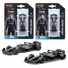 2025年新款1:64 Bburago F1合金模型车 - 法拉利SF25、红牛RB21、AMG W16 E Performance、迈凯伦MCL39标准涂装合金赛车收藏玩具 - W16#12 - 查看 3