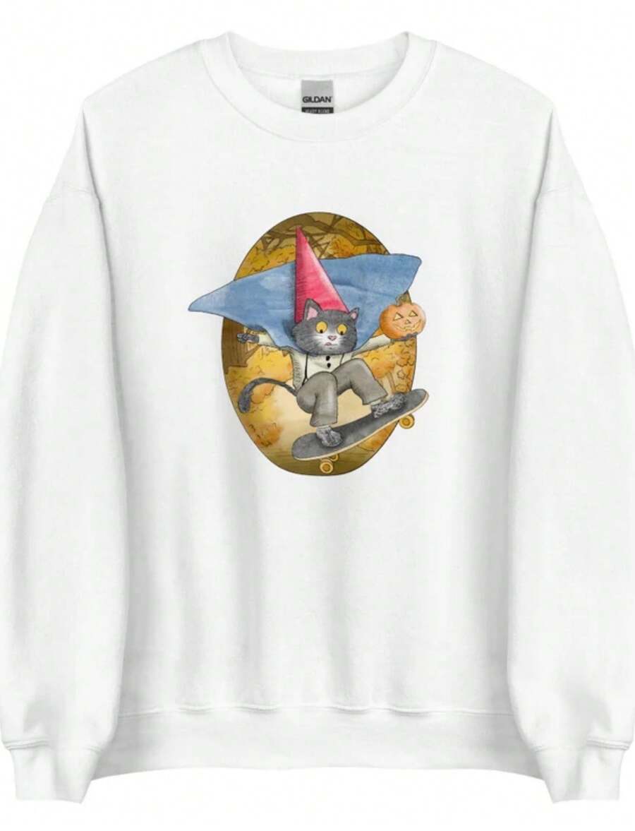 Ollie Over The Wall Unisex Sweatshirt _No Text_ - 白色 - 查看 1