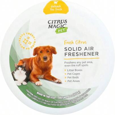 Citrus Magic Pet Ambientador sólido que absorbe el olor de mascotas cítricos frescos 8 onzas