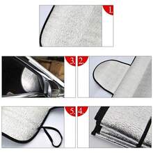 Car Windshield Snow Cover, Sun Shade, Heat Insulation, UV Protection Front & Rear Windshield Cover, Car Windshield Sun Shade, Snow & Ice Covered Protection - size M - View 4
